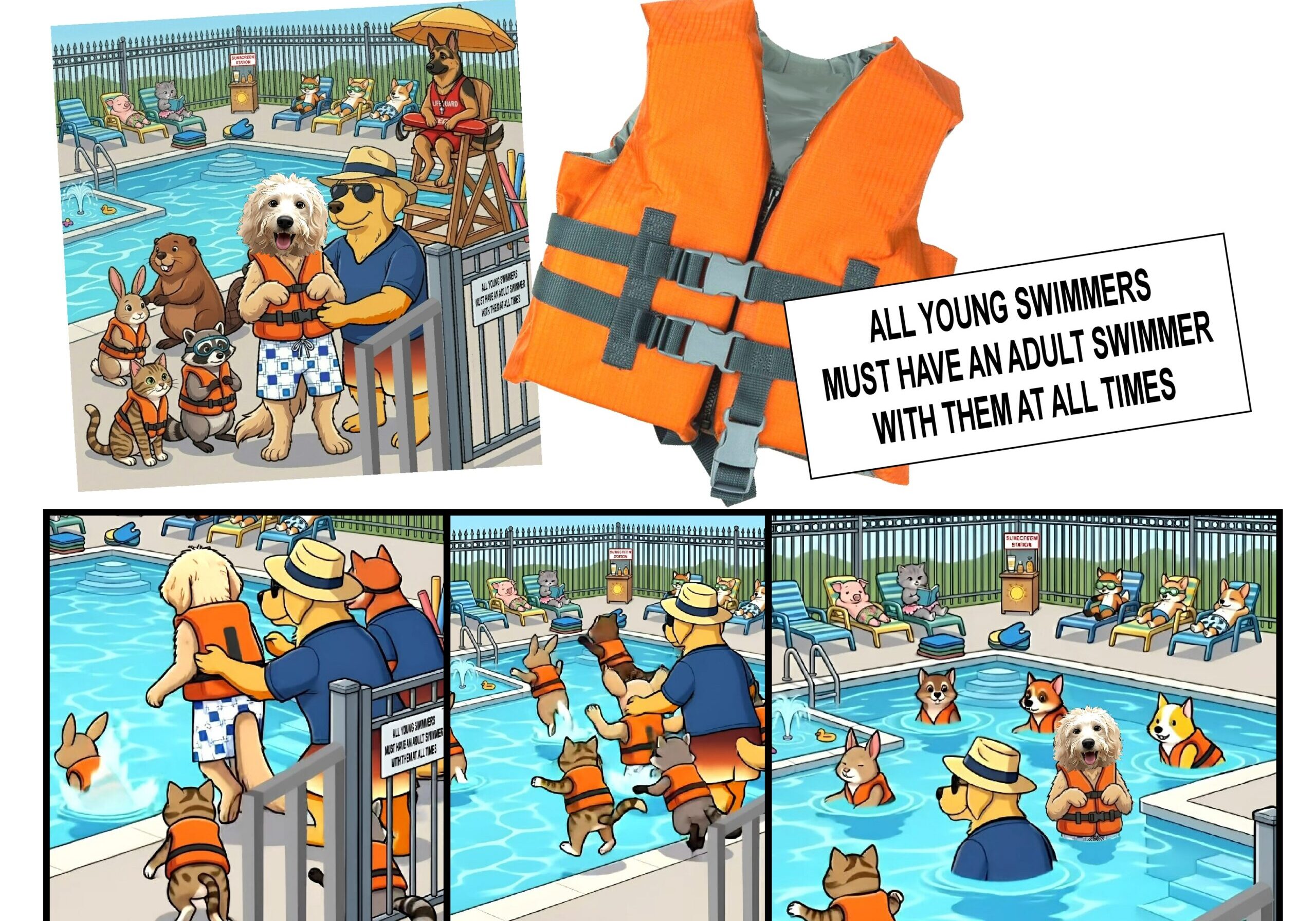 swimming lessons COLLAGE
